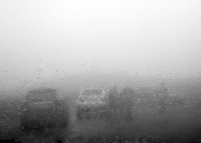 A rainy day filming in the Cambrian Mountains filming Hinterland