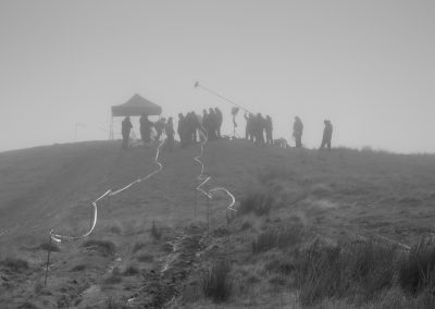 A film crew in the Cambrian Mountains