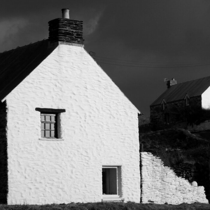 White cottage pine end