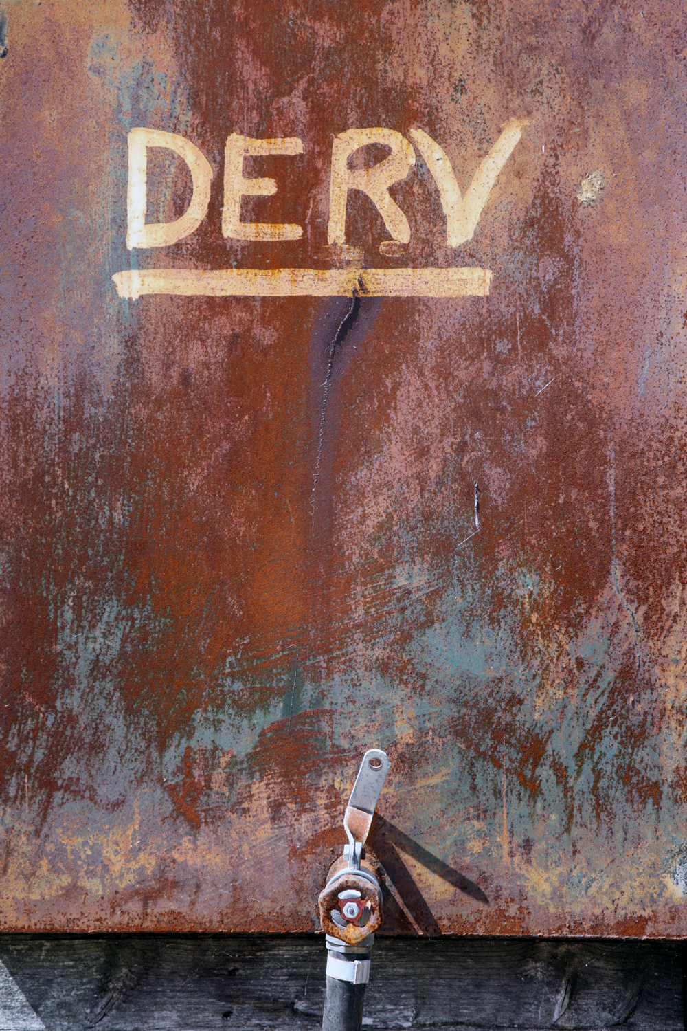 Diesel fuel tank on a farm in Wales