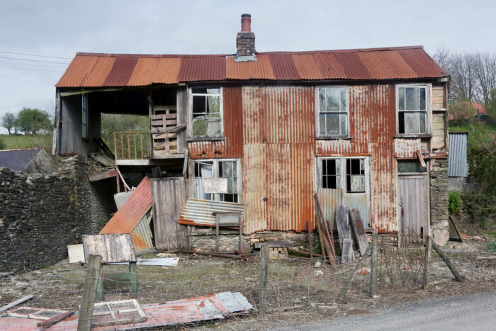 currugated iron house in carmartheshire