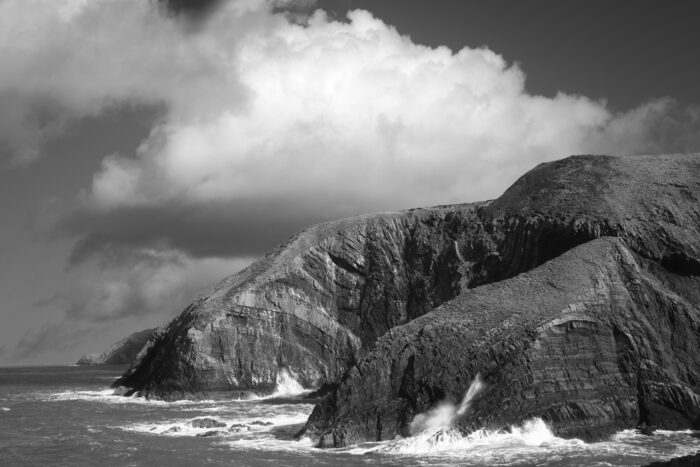 Ceibwr Bay Black and White Photograph